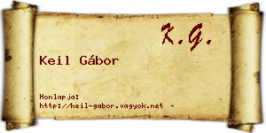 Keil Gábor névjegykártya