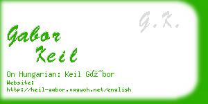 gabor keil business card